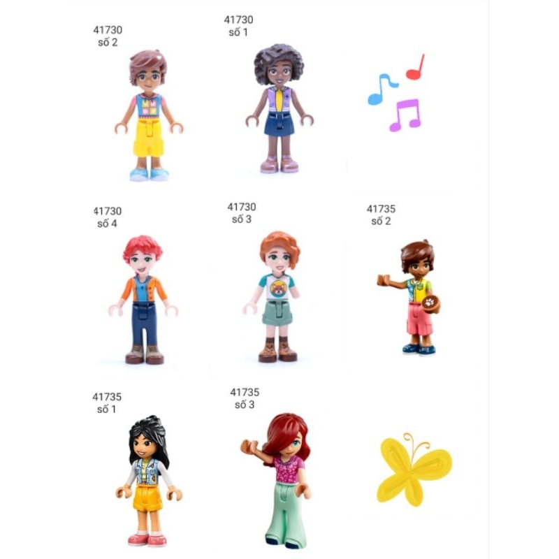 Xếp hình lego nhân vật set 41730 và 41735