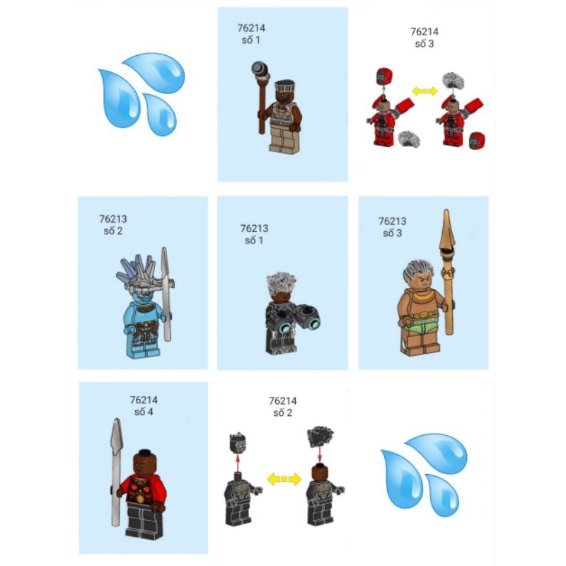 Xếp hình lego nhân vật set 76213 và 76214