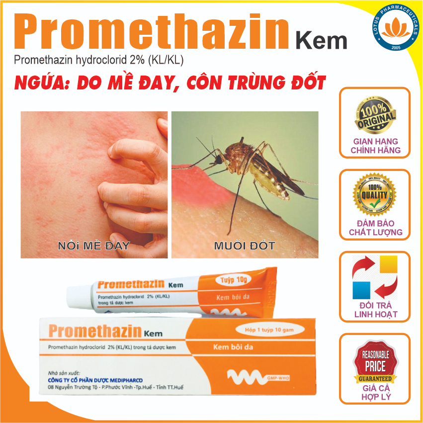 Kem bôi ngoài da Promethazin 10g - Lotuspharma