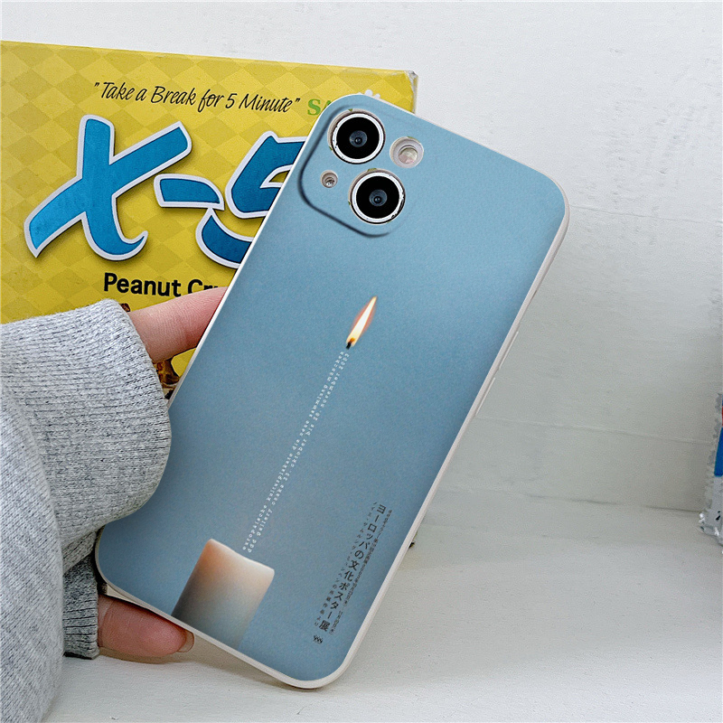 Ốp lưng iphone vuông chống sốc cây nến đặc biệt độc đáo đẹp 6/6s/7/8/X/XS/11/12/13/14 Pro Plus Max eh39