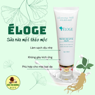 Sữa rửa mặt thảo dược Eloge - Tuýp 100ml - Làm sạch dịu nhẹ, không gây kích ứng phù hợp cho mọi loại da