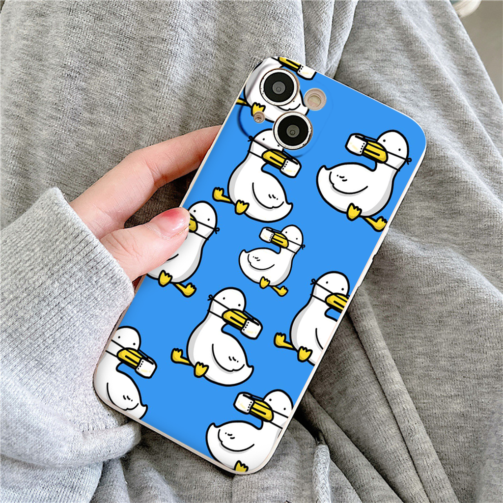 Ốp lưng iPhone nhiều hình vịt trắng khẩu trang tấu hài BVC 6/6s/7/8/X/XS/11/12/13/14 Pro Plus Max eh57
