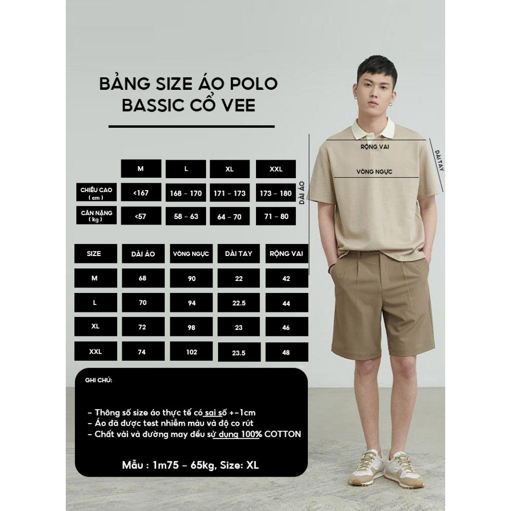 Áo Polo Nam Có Cổ BASIC VEE Premium Vải Cá Sấu Cotton Phiên Bản Hàn Quốc - FREDO Menswear