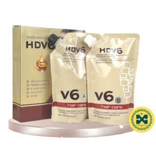  Nhuộm Nâu Phủ Bạc Tóc HDV6 Không Dính Da Đầu Lên Màu Sáng Lv5-6 