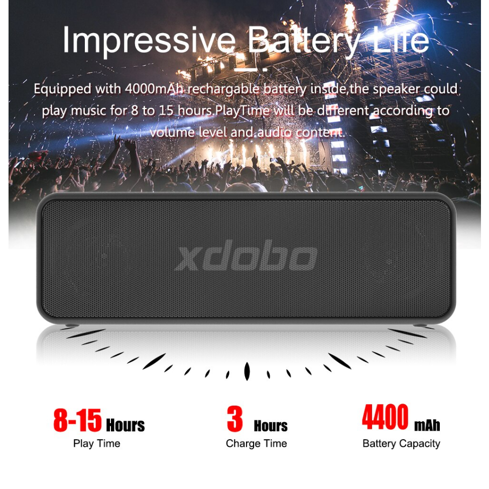 Loa Bluetooth 5.0 Xdobo X5 Loa di động Siêu Trầm Siêu Hay, Công suất 30W - Hỗ Trợ Thẻ TF - Chống nước IPX6 - Chính Hãng