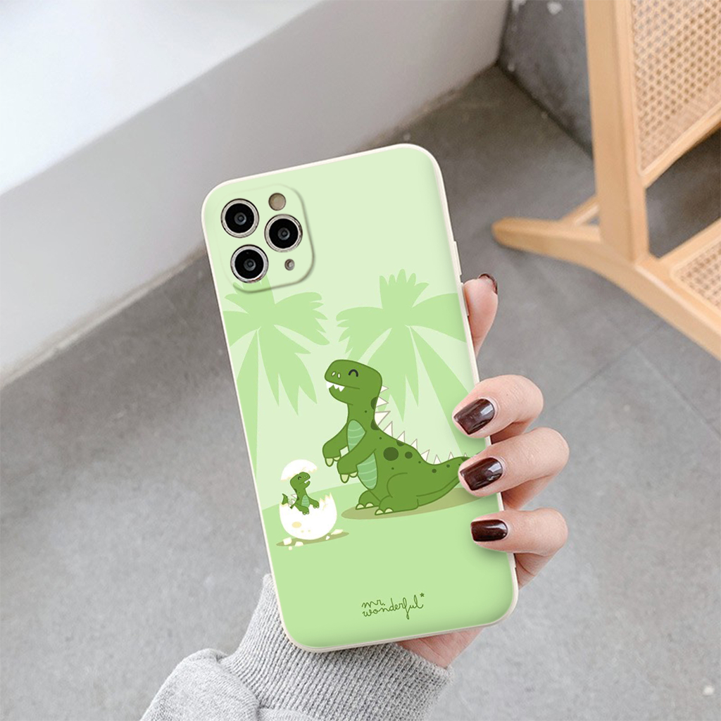 Ốp iphone khủng long xanh mẹ và bé dễ thương ip 7 8 plus 12 Pro max 11 Pro X XS MAX XR 14 13pro prm eh75