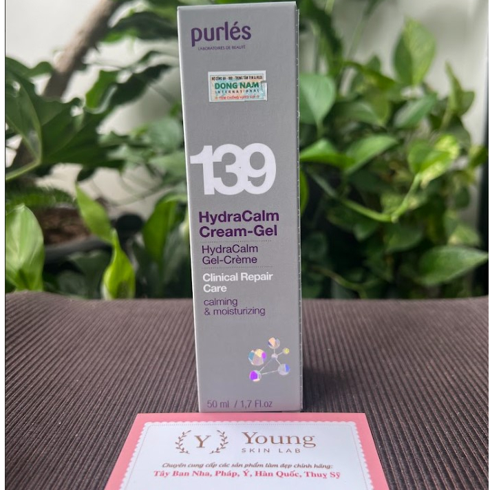 Purles 139 HydraCalm Cream - Gel CẤP ẨM TỨC THÌ CHO DA KÍCH ỨNG VÀ SAU ĐIỀU T/RỊ XÂM LẤN