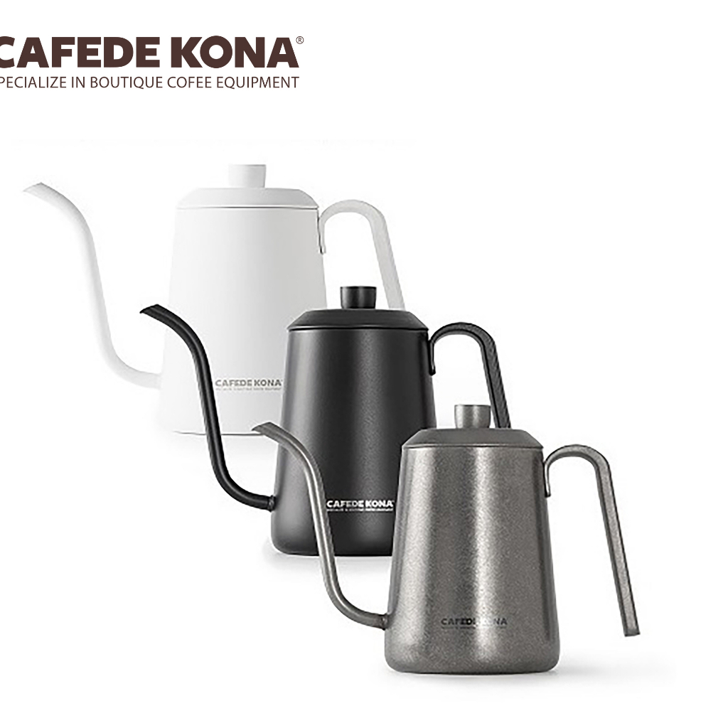 Volcano Ấm rót pour over cà phê cổ ngỗng 600ml Cafede Kona