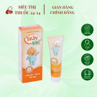 Kem bôi da cho bé SKIN BIBI tuýp 10g ⚡ CAM KẾT CHÍNH HÃNG ⚡ Kem bôi ngoài da ngăn ngừa hăm tã mẩn ngứa cho bé hiệu quả