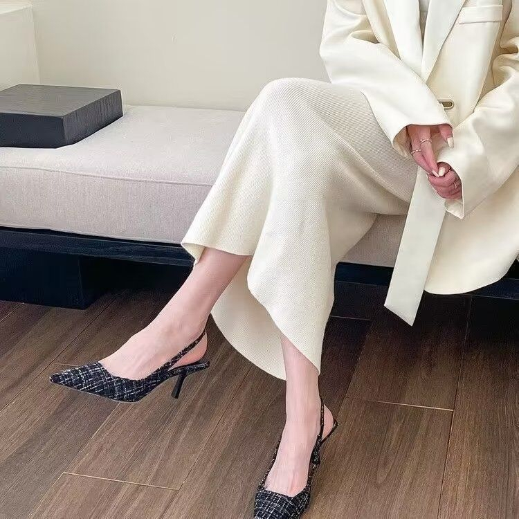 Giày nữ big size cao gót 6cm size 40 - 42 gót nhọn mũi nhọn