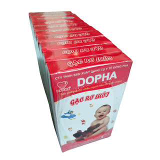 Gạc rơ lưỡi trẻ em Dopha hộp 5 cái