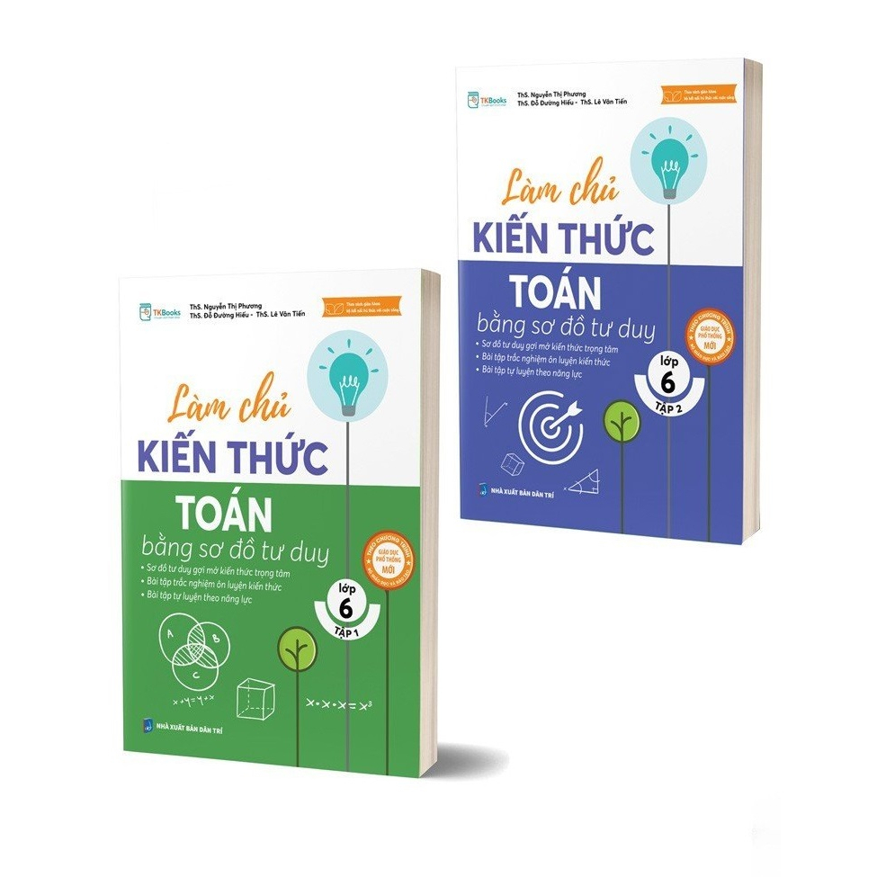 Sách - Combo Làm chủ kiến thức toán bằng sơ đồ tư duy lớp 6