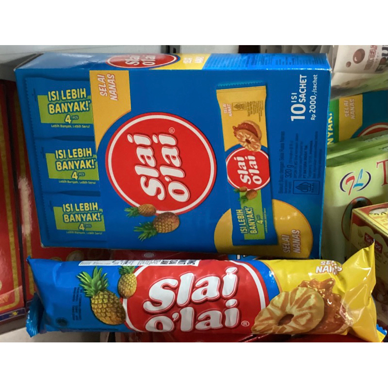 Bánh quy Slai Olai nhân mứt thơm hộp 320gr/ cây tiện lợi 128g