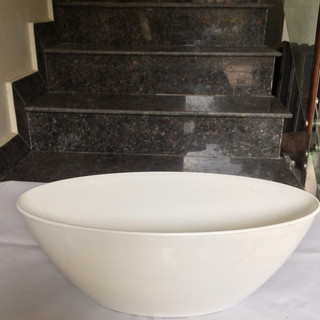 Chậu oval 36 hình thuyền trồng cây để bàn lạ mắt