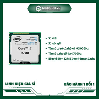 [BH 12 THÁNG 1 ĐỔI 1] Intel Core i7 9700, 9700F, 9700KF - 8 Core 8 Thread 12M Cache linh kiện chính hãng Shopcom