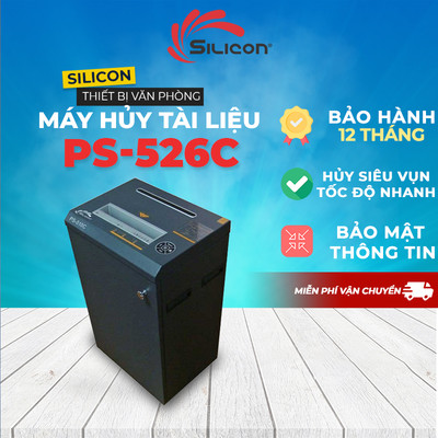 Máy hủy tài liệu công nghiệp Silicon PS-526C - Hủy tài liệu, CD, card - Hủy trong ngày 200-300 lần