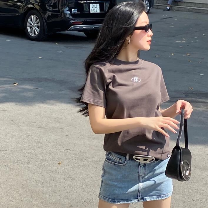 Áo thun, áo phông baby tee logo w uinsex