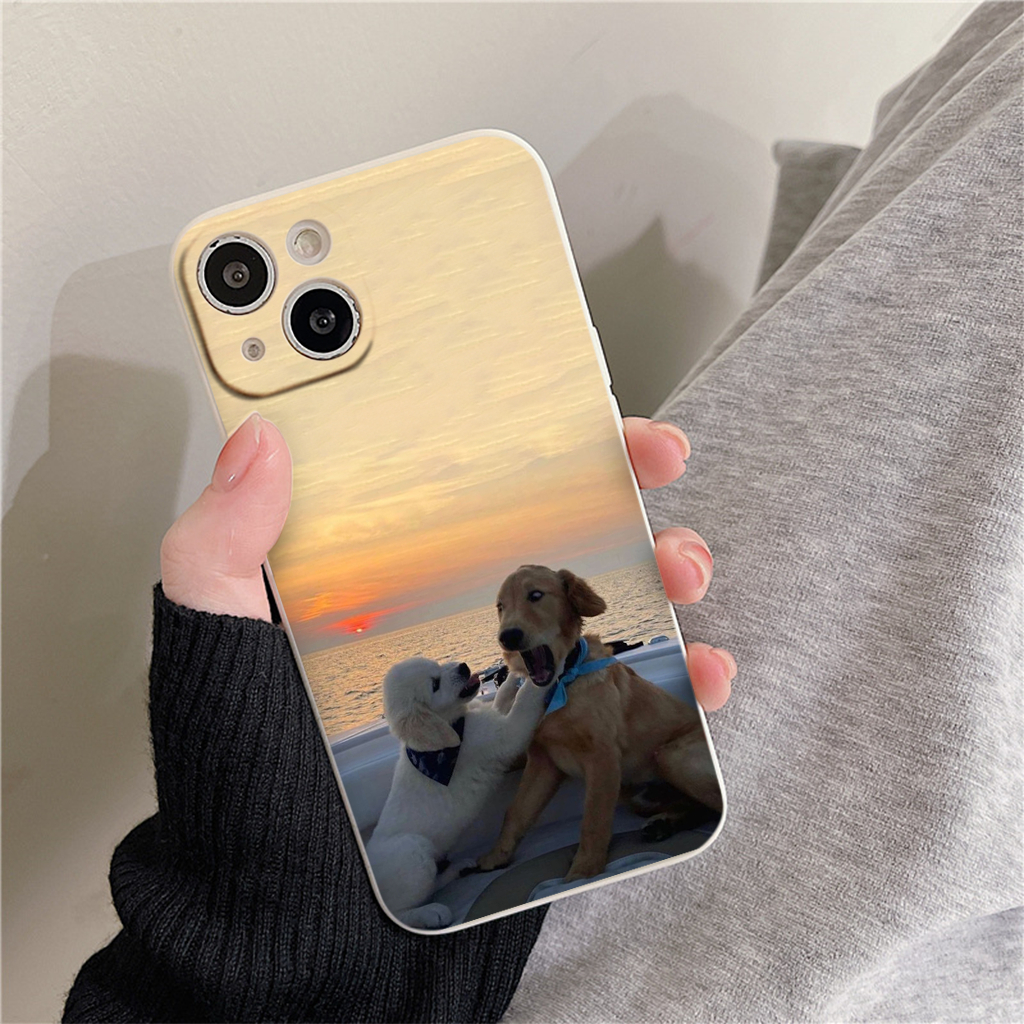 Ốp lưng iPhone cặp đôi cún đanh đá siêu hài bên biển BVC cho 6/6s/7/8/X/XS/11/12/13/14 Pro Plus Max eh131