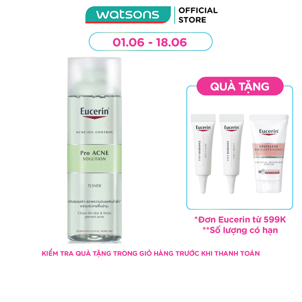 Nước Cân Bằng Eucerin Pro Acne Dành Cho Da Mụn 200ml
