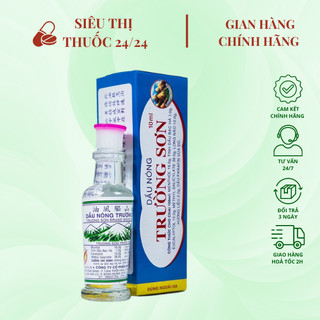 Dầu Nóng Trường Sơn chai 10ml ⚡ CAM KẾT CHẤT LƯỢNG ⚡ Dầu nóng giải cảm, giảm ho, nhức đầu, say tàu xe