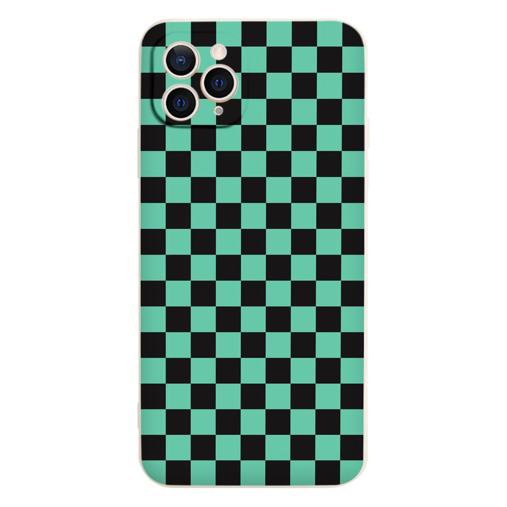 Ốp điện thoại kẻ caro xanh đen đẹp 13 prm 13 13pro 7 p 8 p 11 prm 11 X XS Max 12 pro Max 12 12pro XR eh145