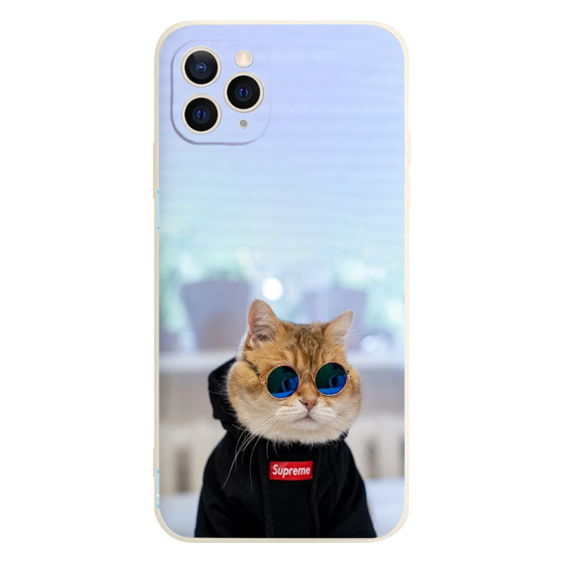 Ốp Điện Thoại Mềm mèo lạnh lùng kính râm iphone 14 13 12 11 Pro Max X XR Xs Max 8 7 6 6s Plus SE 2020 eh151