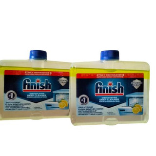 Nước vệ sinh bảo trì máy rửa bát Finish Đức 250ml. Tặng que thử nước cứng