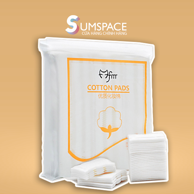 Bông Tẩy Trang FM Cotton Pads, Chất Liệu 100% Cotton Sợi Bông Tự Nhiên Mềm Mịn Thấm Hút Tốt, An Toàn Cho Da - 222 Miếng