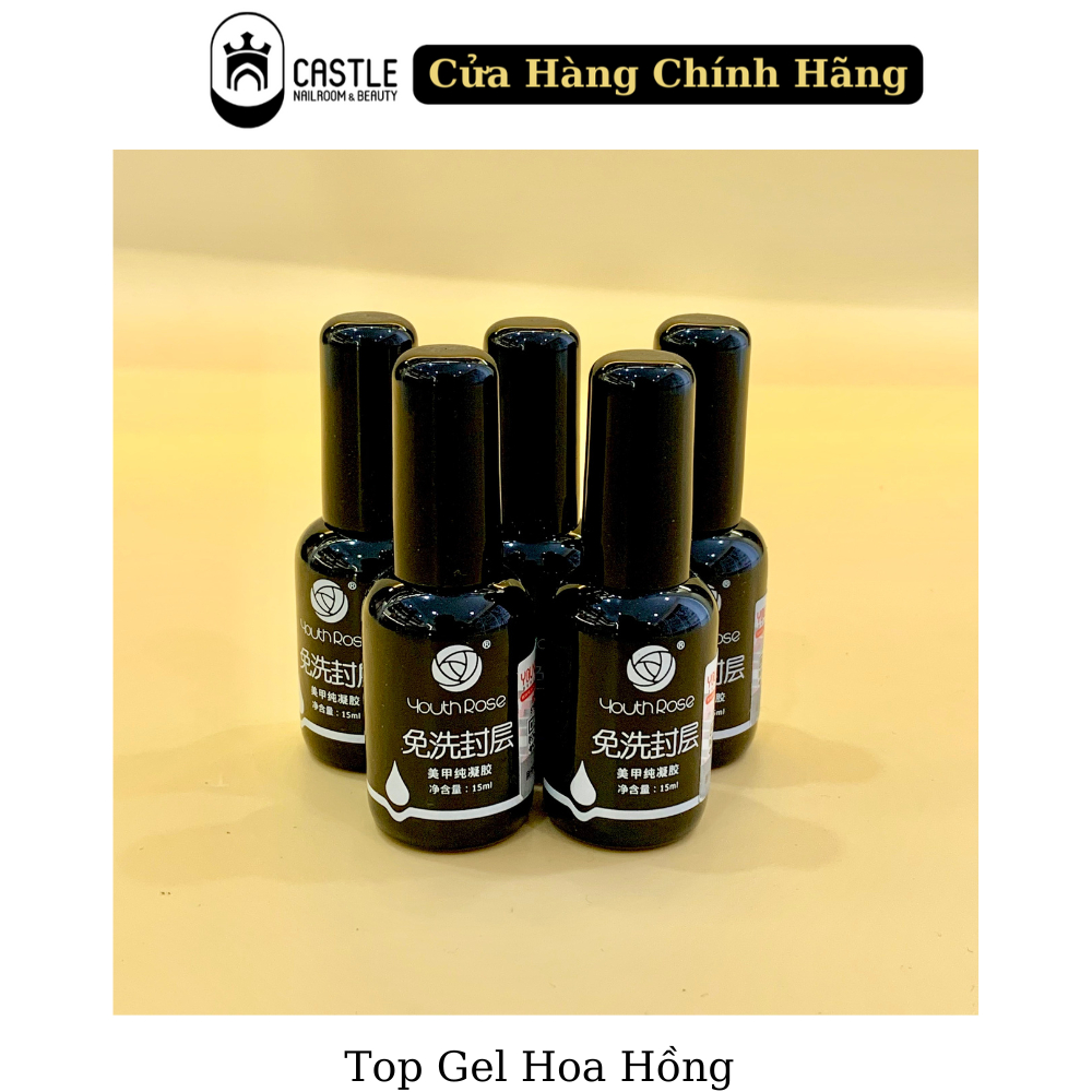 Sơn Top Gel Hoa Hồng Youth Rose - 15 ML
