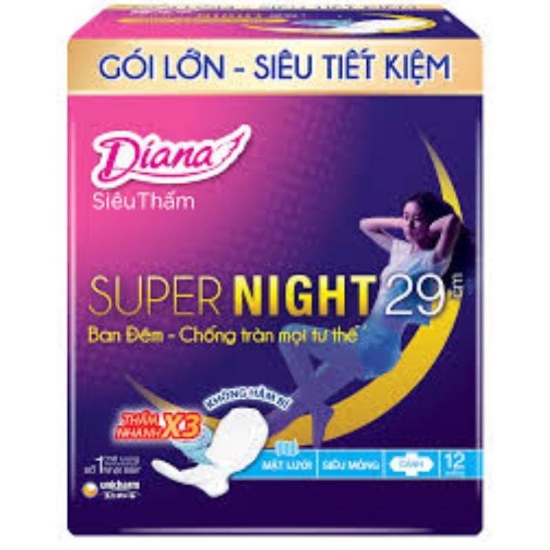 1 gói Diana Ban đêm 29cm/35cm 12 miếng /gói