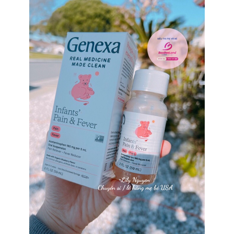 Siro Genexa Infants' Pain & Fever cho bé từ 2 tuổi - BAABEELAND