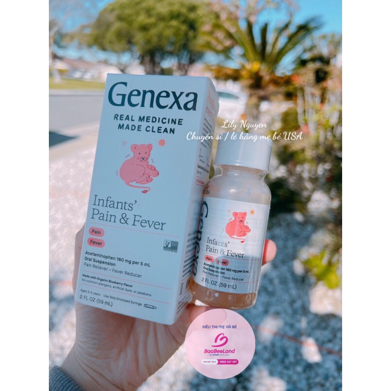 Siro Genexa Infants' Pain & Fever cho bé từ 2 tuổi - BAABEELAND