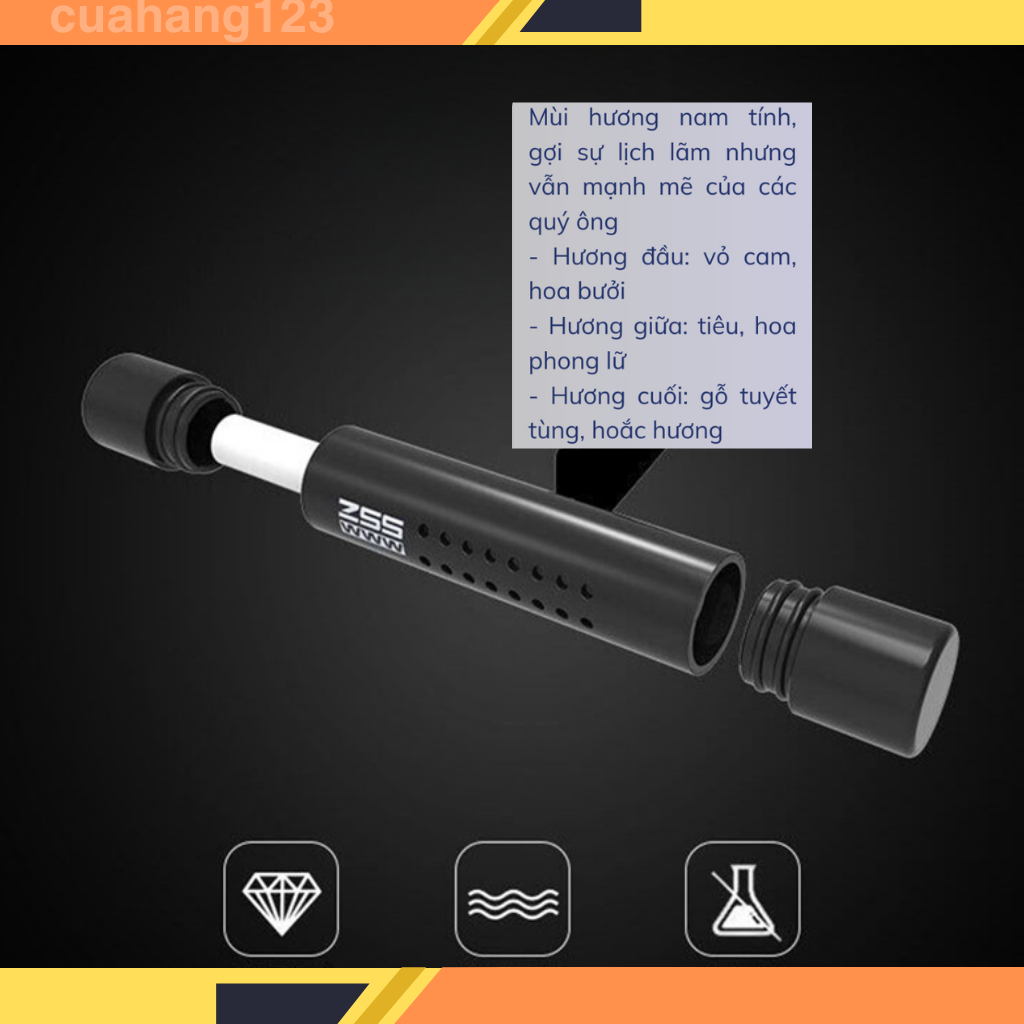 Nước Hoa Ô Tô Cao Cấp Kẹp Cửa Gió Máy Lạnh có lõi hương tinh dầu thay thế 💚 FREESHIP