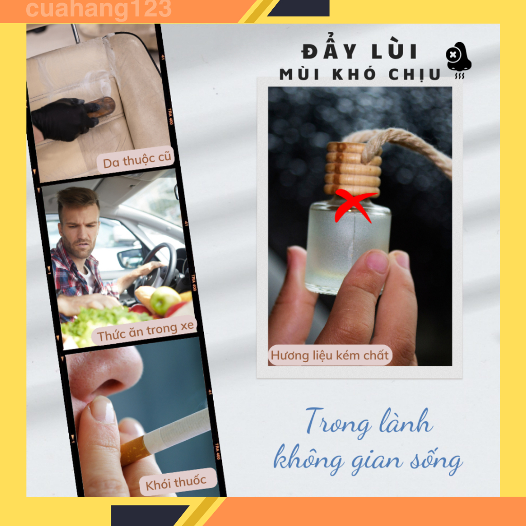 Nước Hoa Ô Tô Cao Cấp Kẹp Cửa Gió Máy Lạnh có lõi hương tinh dầu thay thế 💚 FREESHIP
