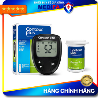 [TRỌN BỘ] Máy Đo Đường Huyết CONTOUR PLUS Chính Hãng BAYER Kèm 25 Que Thử & 10 Chích Máu
