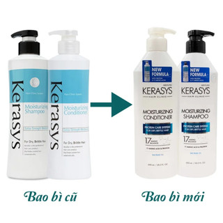 Dầu Gội, Xả Kerasys Moisturizing 600ml - Cân bằng độ ẩm cho tóc khô, xơ, dễ gãy rụng