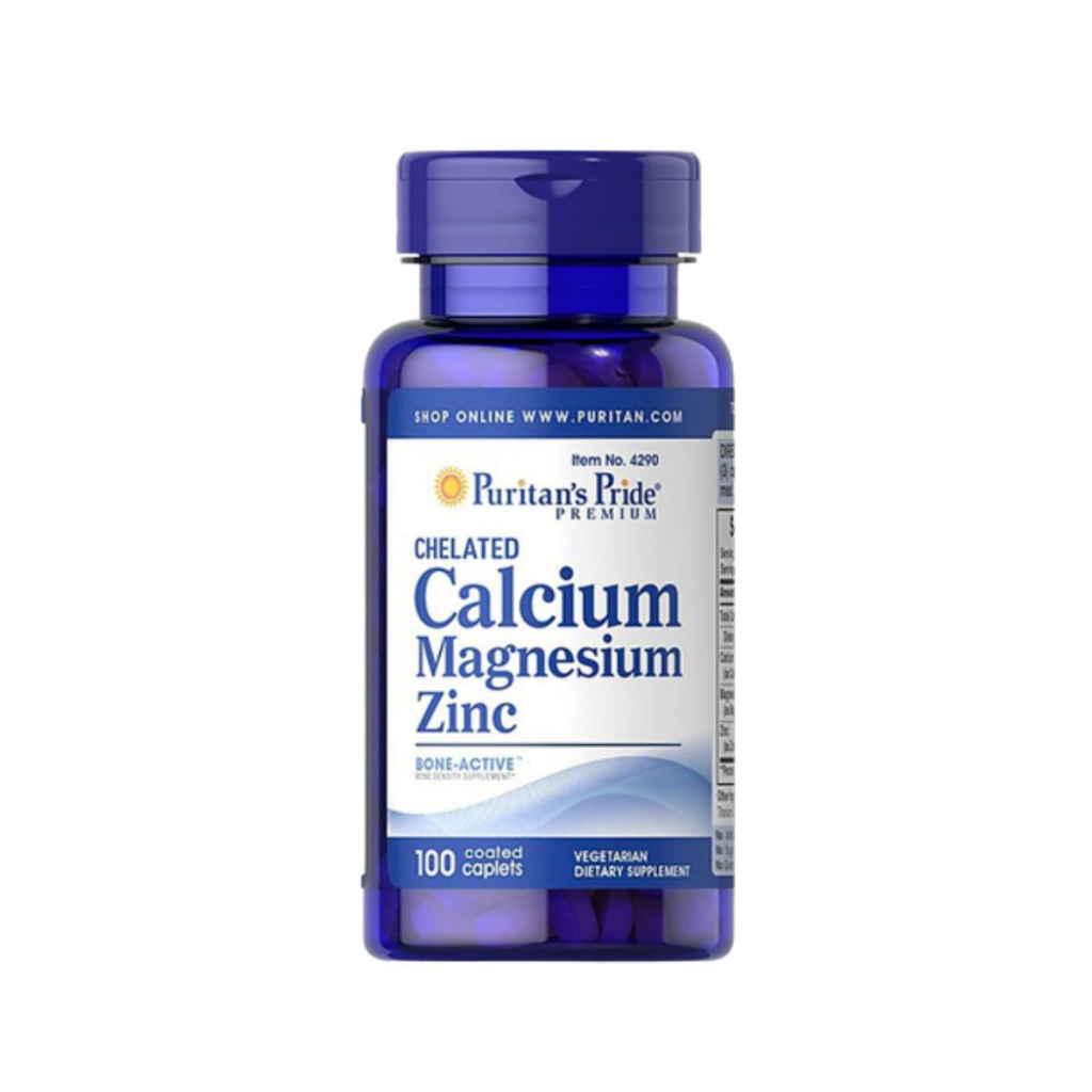 Viên uống Chelated Calcium Magnesium Zinc 100 viên của Mỹ bổ sung canxi