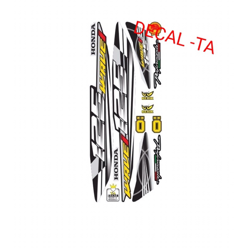 Tem xe WAVE 110 mẫu số 125i tem 3 lớp chống phai màu