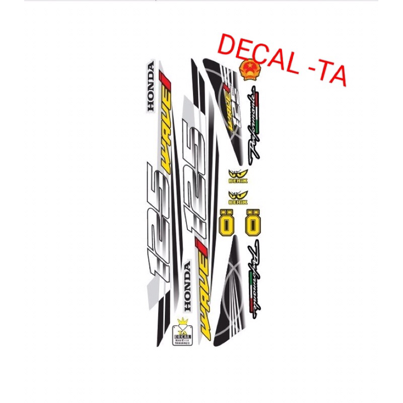 Tem xe WAVE 110 mẫu số 125i tem 3 lớp chống phai màu