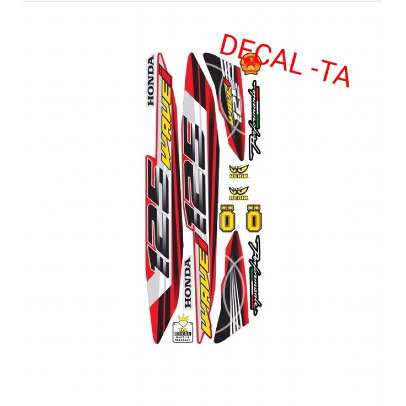 Tem xe WAVE 110 mẫu số 125i tem 3 lớp chống phai màu