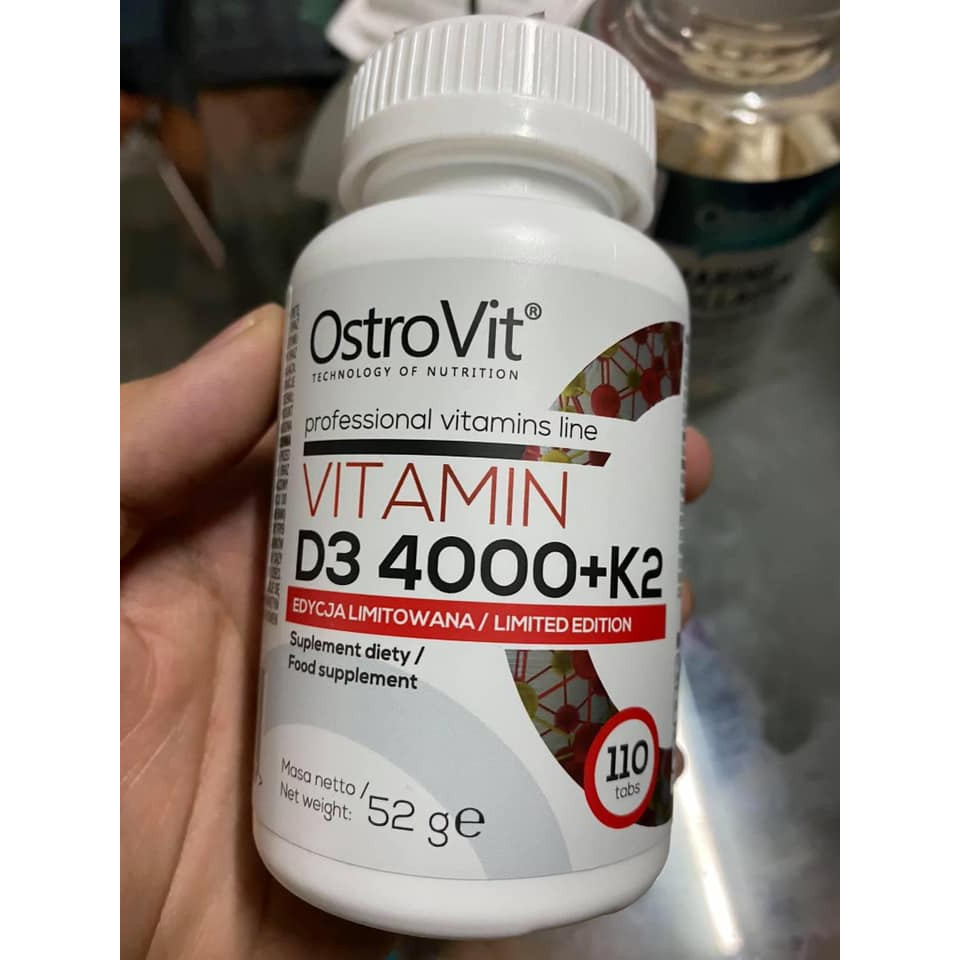 Ostrovit Vitamin D3 4000 K2 - Hỗ trợ Xương Khớp - 110 Viên