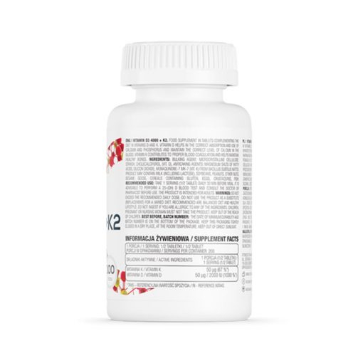 Ostrovit Vitamin D3 4000 K2 - Hỗ trợ Xương Khớp - 110 Viên