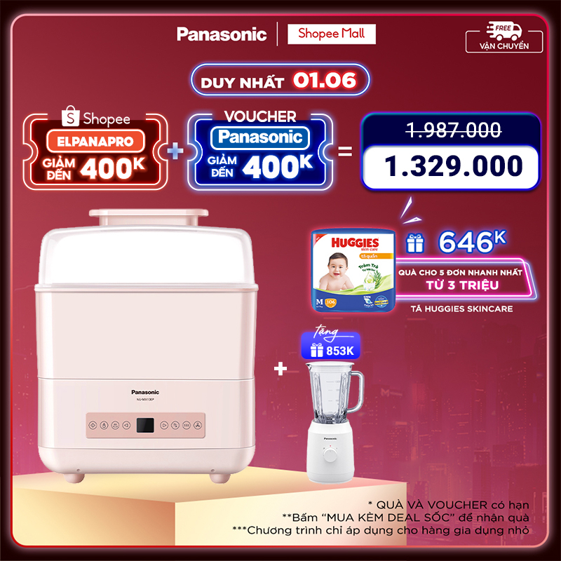 Máy tiệt trùng sấy khô đa năng Panasonic NU-MX100PYUE - Tiệt trùng 99.99%
