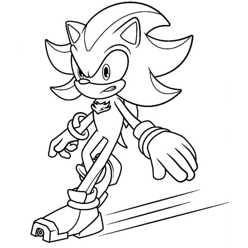 Shadow The Hedgehog Sonic - Set 10 Tờ Tranh Tô Màu A4 A5 Dành Cho Màu Sáp, Màu Chì - TRANH TÔ MÀU COLOR LAND