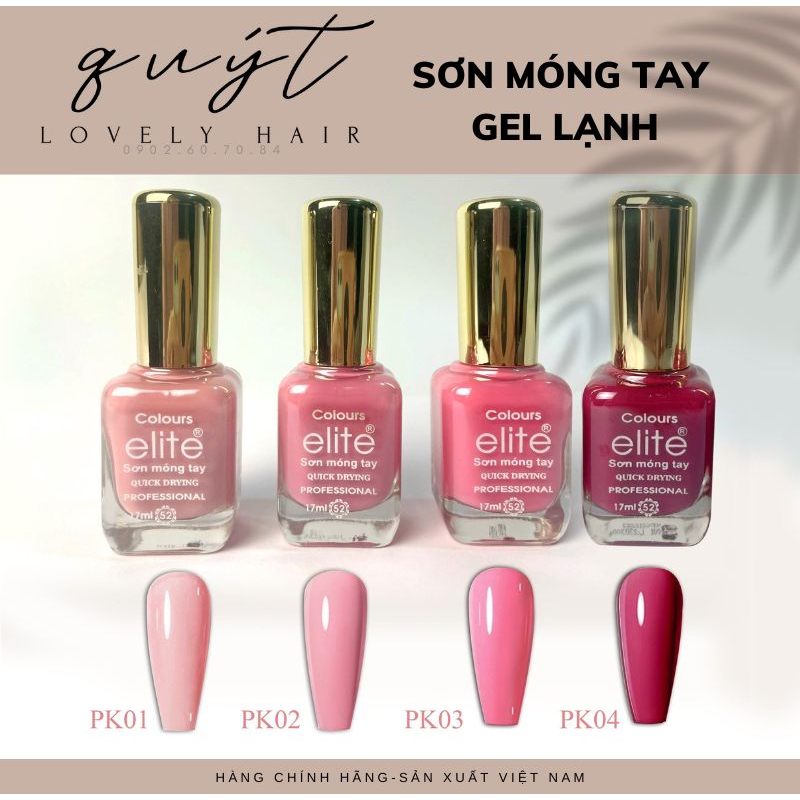 Sơn móng tay gel lạnh cao cấp 16ml tone màu hồng (không cần hơ máy)
