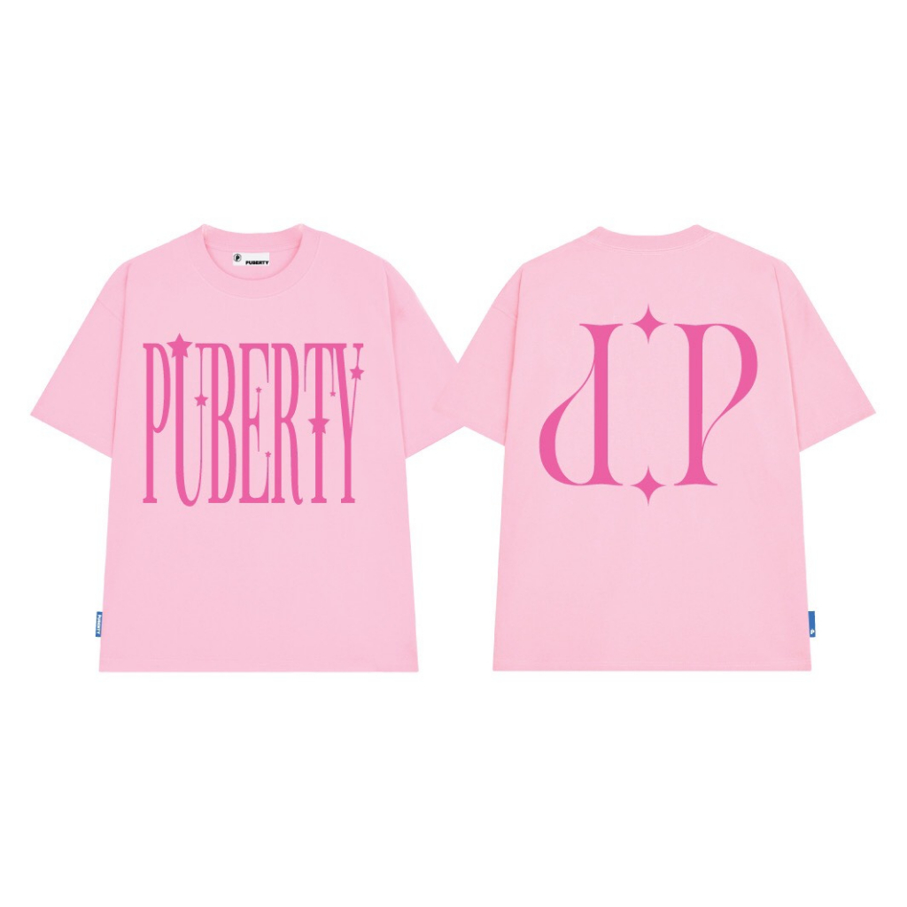 Áo thun,áo phông UNISEX FORM “PINK LOGO PUBERTY” TEE cho nam nữ