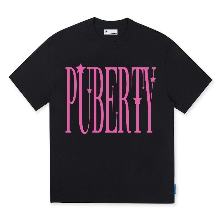 Áo thun,áo phông UNISEX FORM “PINK LOGO PUBERTY” TEE cho nam nữ