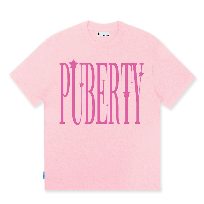 Áo thun,áo phông UNISEX FORM “PINK LOGO PUBERTY” TEE cho nam nữ