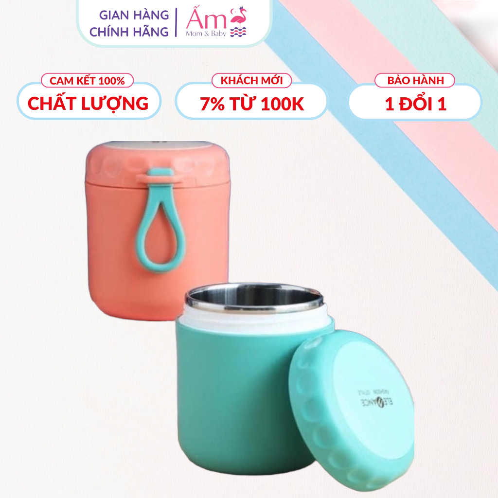 Bình Ủ Cháo ELEGANCE PP bởi Ấm Baby Giữ Nhiệt 430ml  Lõi Inox 304 Không Gỉ Ấm Gift Decor