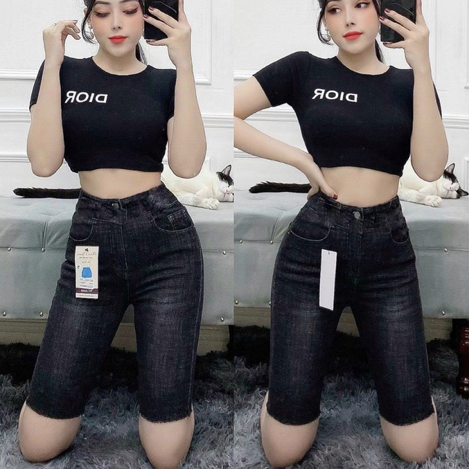 Quần Lửng Bigsize Xám Thời Trang Bigsize, Lưng Cao Qua Rốn, Co Giãn Mạnh